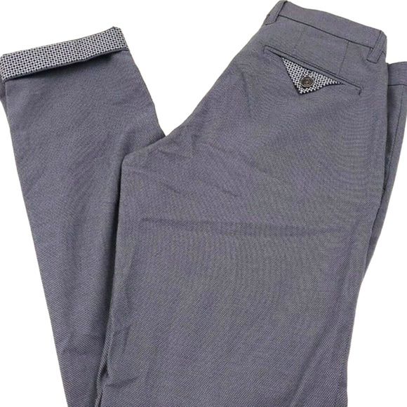 Ted Baker Penguin Slim Fit Classic Trouser Pants Mid Blue Mens Size 31R 31X31 - Picture 1 of 9